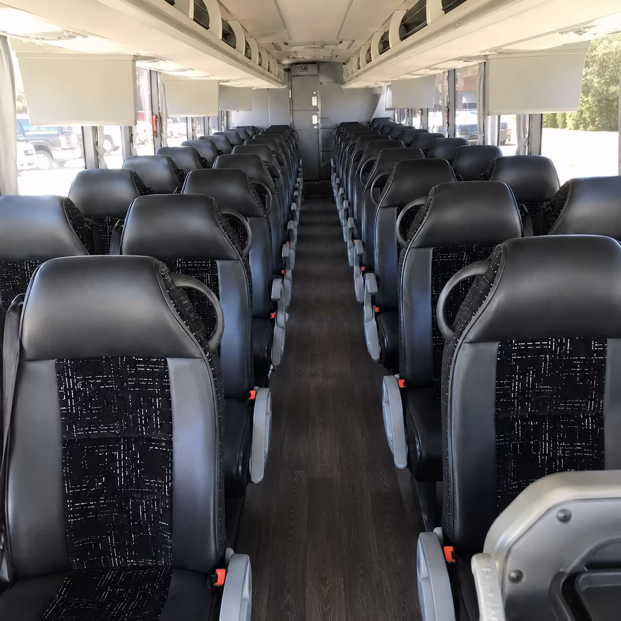 perris charter bus rental interior